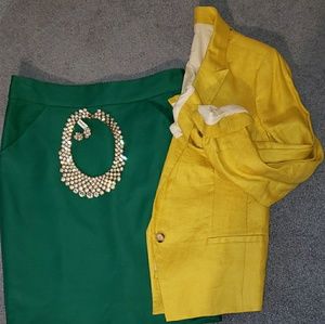 J Crew Kelly Green Pencil Skirt